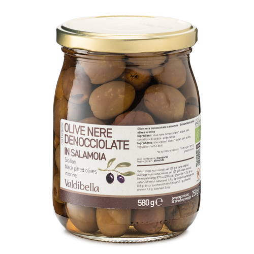 Olive Nere Denocciolate in Salamoia